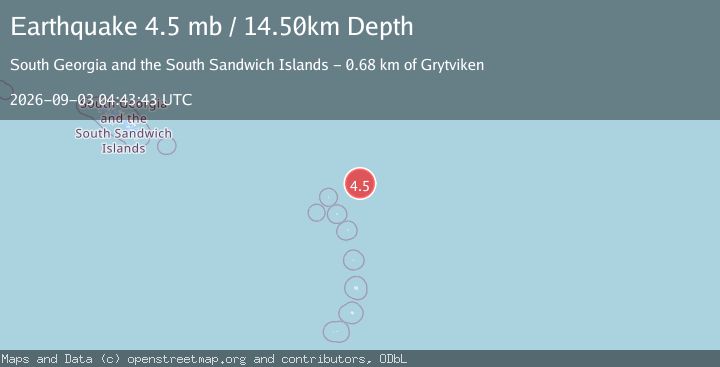 Map of SOUTH SANDWICH ISLANDS REGION