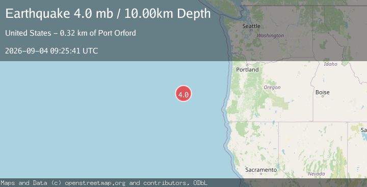 Map of OFF COAST OF OREGON