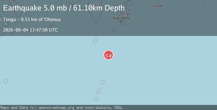 Map of SOUTH OF FIJI ISLANDS