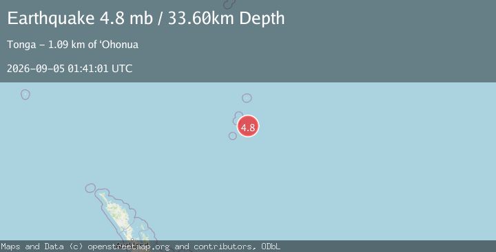Map of KERMADEC ISLANDS, NEW ZEALAND