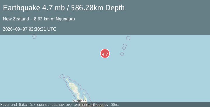 Map of KERMADEC ISLANDS REGION