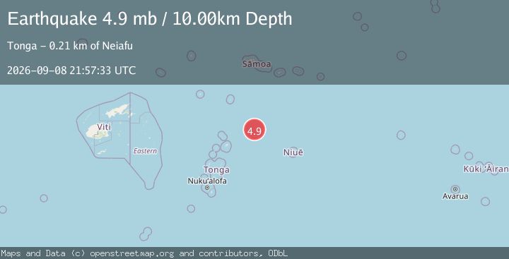 Map of TONGA REGION