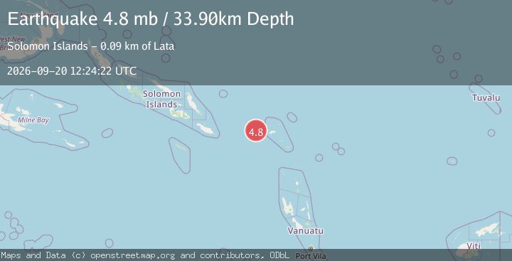 Map of SANTA CRUZ ISLANDS REGION