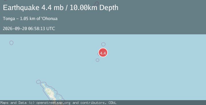 Map of KERMADEC ISLANDS, NEW ZEALAND