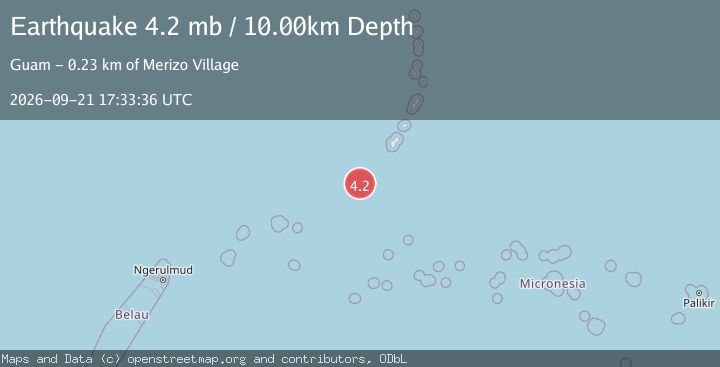 Map of SOUTH OF MARIANA ISLANDS