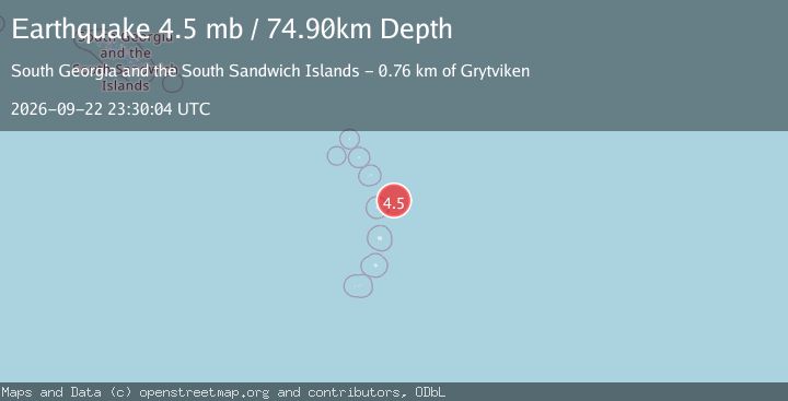 Map of SOUTH SANDWICH ISLANDS REGION