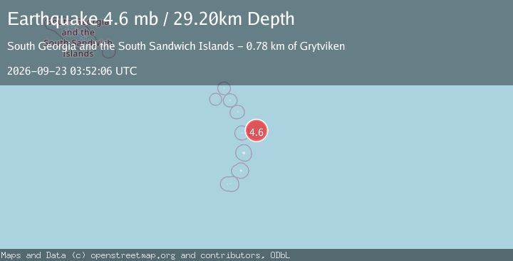 Map of SOUTH SANDWICH ISLANDS REGION