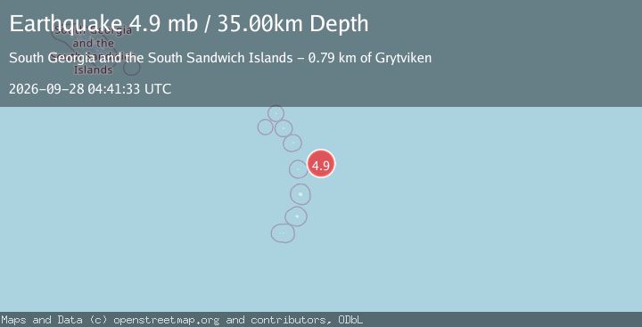 Map of SOUTH SANDWICH ISLANDS REGION