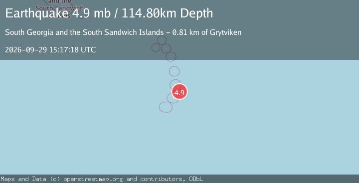 Map of SOUTH SANDWICH ISLANDS REGION