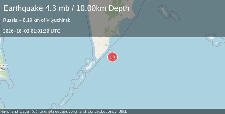 Map of OFF EAST COAST OF KAMCHATKA