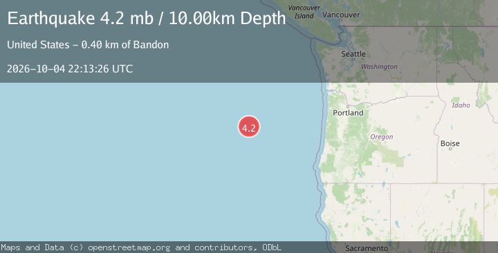 Map of OFF COAST OF OREGON