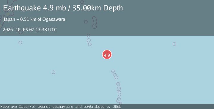 Map of VOLCANO ISLANDS, JAPAN REGION