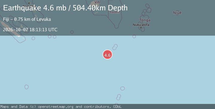 Map of SOUTH OF FIJI ISLANDS