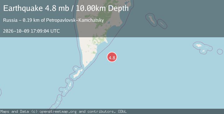 Map of OFF EAST COAST OF KAMCHATKA