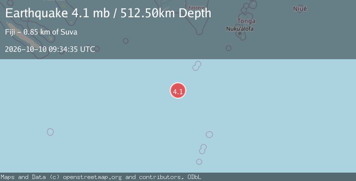 Map of SOUTH OF FIJI ISLANDS
