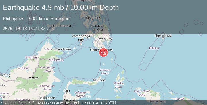 Map of MINDANAO, PHILIPPINES