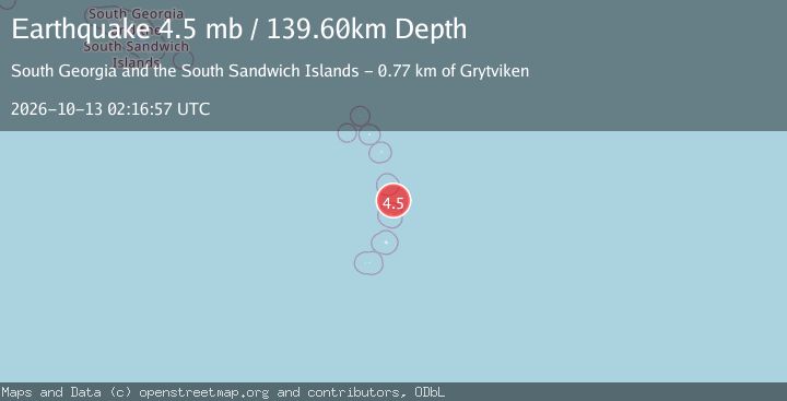 Map of SOUTH SANDWICH ISLANDS REGION