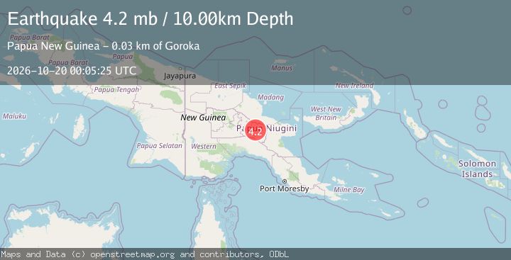 Map of NEW GUINEA, PAPUA NEW GUINEA