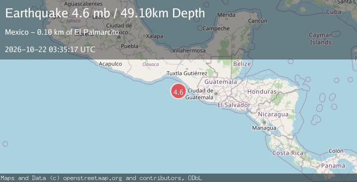 Map of OFFSHORE CHIAPAS, MEXICO