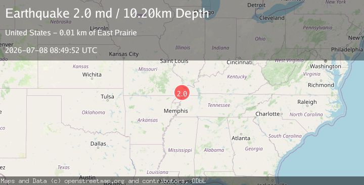 Map of SOUTHEASTERN MISSOURI