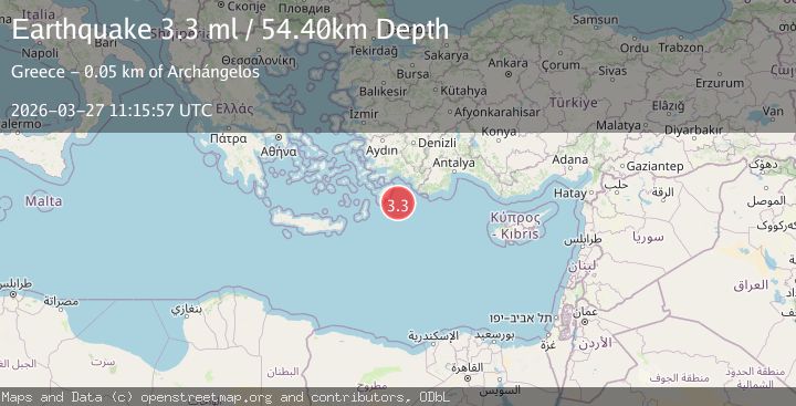 Map of EASTERN MEDITERRANEAN SEA