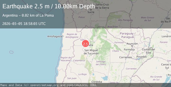 Map of SALTA, ARGENTINA