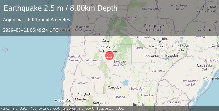 Map of TUCUMAN, ARGENTINA