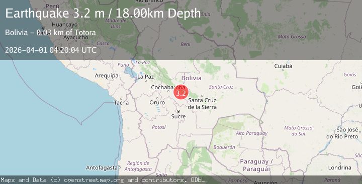Map of COCHABAMBA, BOLIVIA