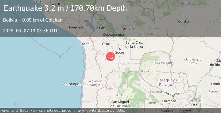 Map of POTOSI, BOLIVIA