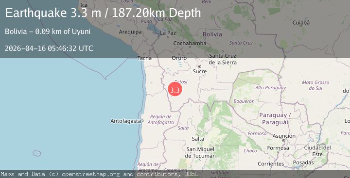 Map of POTOSI, BOLIVIA