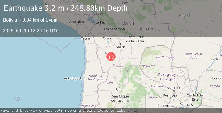Map of POTOSI, BOLIVIA