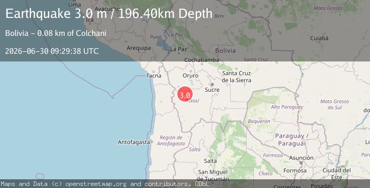 Map of POTOSI, BOLIVIA