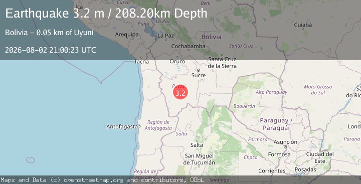 Map of POTOSI, BOLIVIA