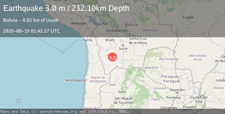 Map of POTOSI, BOLIVIA