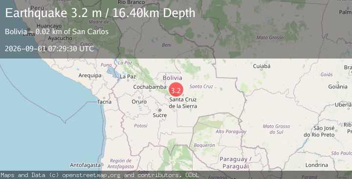 Map of SANTA CRUZ, BOLIVIA