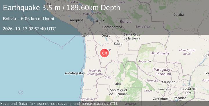 Map of POTOSI, BOLIVIA