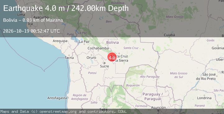 Map of SANTA CRUZ, BOLIVIA
