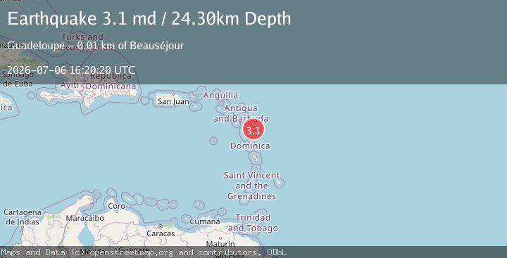 Map of GUADELOUPE REGION, LEEWARD ISL.