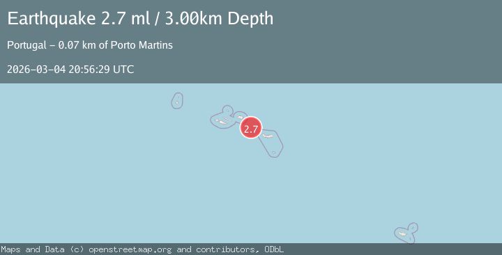 Map of AZORES ISLANDS, PORTUGAL