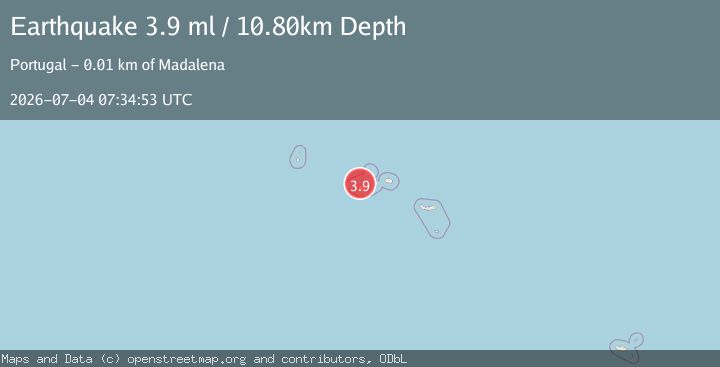 Map of AZORES ISLANDS, PORTUGAL