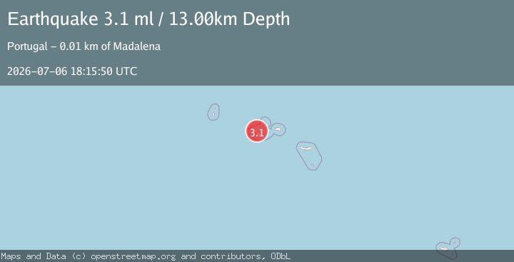 Map of AZORES ISLANDS, PORTUGAL