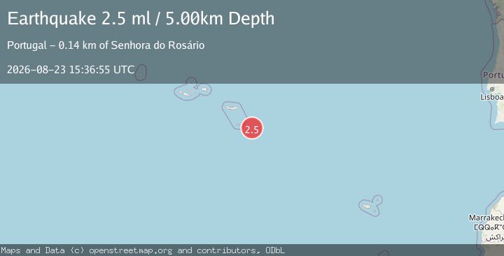 Map of AZORES ISLANDS REGION