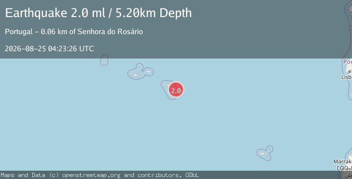 Map of AZORES ISLANDS REGION