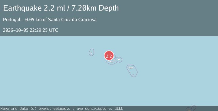 Map of AZORES ISLANDS, PORTUGAL
