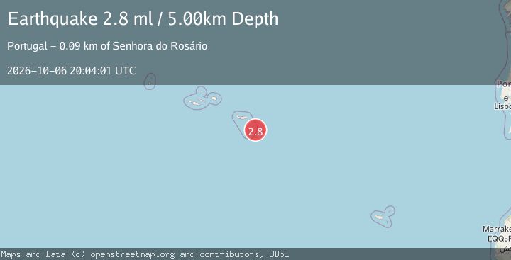 Map of AZORES ISLANDS REGION