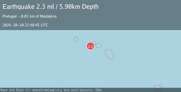 Map of AZORES ISLANDS, PORTUGAL