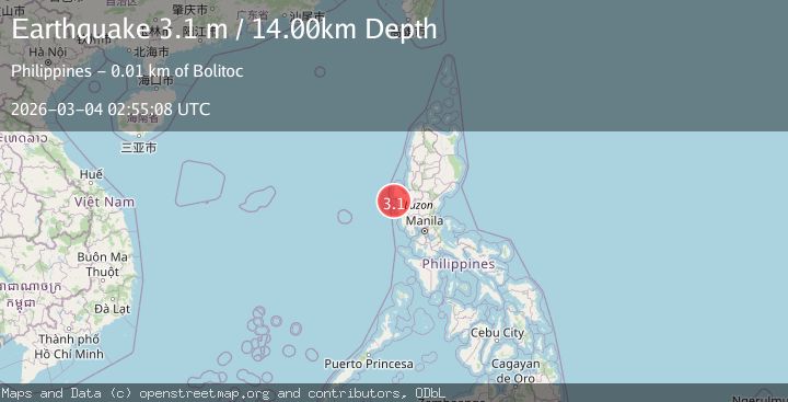 Map of LUZON, PHILIPPINES