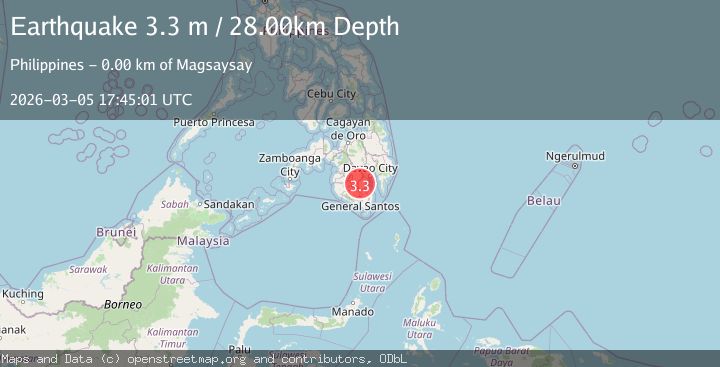 Map of MINDANAO, PHILIPPINES