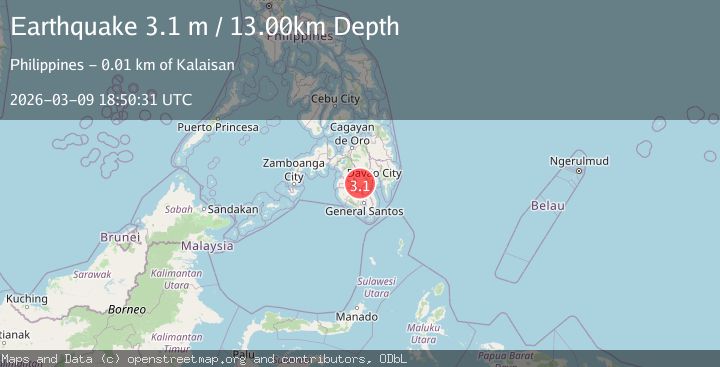 Map of MINDANAO, PHILIPPINES
