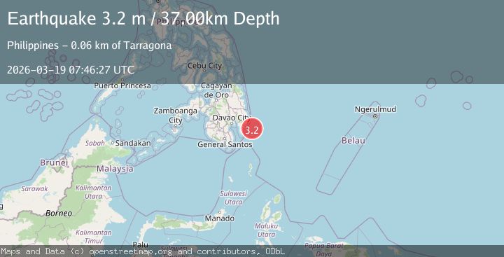Map of MINDANAO, PHILIPPINES